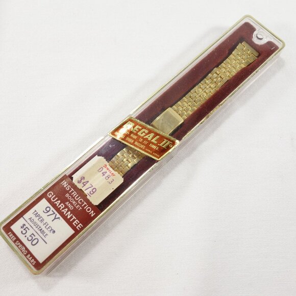 Mixed Lot Of 5 Vintage Metal & Genuine Leather Replacement Watchbands NOS - Picture 2 of 7